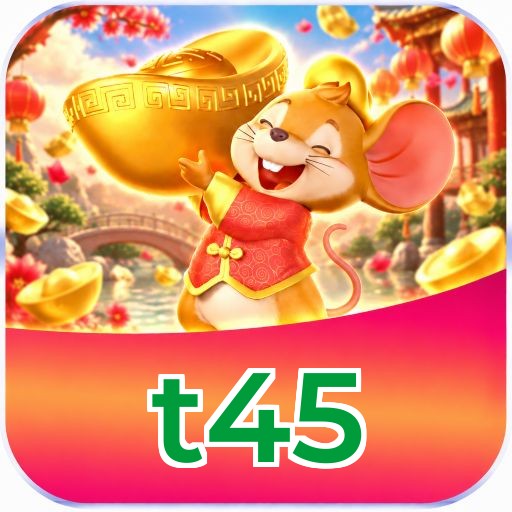 Interface da plataforma t45 mostrando slots populares e bônus de boas-vindas